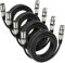 EBXYA XLR Cable Microphone Cable 5M 4 Packs Balanced Male to Female XLR Patch Cables for PA System, Studio Recorder, Amplifier, Mixer