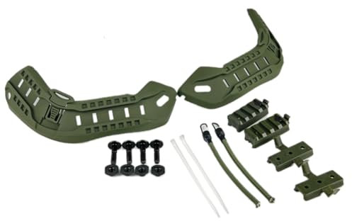 ATAIRSOFT Helm Seitenschiene Montieren Adapter Mit Schlüsselband Für Mich 2000 Helm Jagd Militär Taktisch Paintball Helm Zubehör （OD）