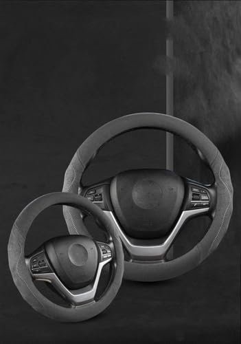 GRFIT Auto Zubehör Wildleder Kuh Leder Sport Auto Lenkrad Abdeckung Nicht-Slip Zubehör Für Audi A1 8X A2 A3 Q3 Q5 Q2 A4 A5 A6 Für Avant (Color : Red D Type)
