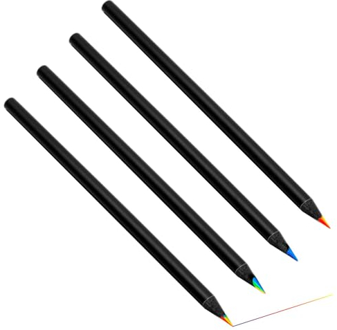 Farbstifte für Kinder,Buntstifte für Kinder | Farbstift Farbstift-Set,Klassenzimmer-Bleistifte, Künstlerbedarf, 4 Stück Regenbogenstifte, 7-in-1-Zeichenstifte für Kinder und Erwachsene, Malbücher