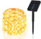 Solar Lichterkette Aussen, 12M 120 LED Lichterkette Außen Wasserdicht KupferDraht 8 Modus Solarlichterkette Deko,Solar Lichterkette Aussen für Garten, Balkon, Terrasse, Hof, Hochzeit, Party Warmweiß