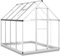 vidaXL Serre avec Cadre de Base argenté 224x169x202 cm Aluminium, Serre en Polycarbonate, Serre de Bricolage, Grande Serre, Serre portative