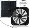 Solar Panel Fan Kit 10inch 100W Waterproof Solar Powered Exhaust Fan 3000rpm Auto Cooling Chicken Coop Solar Camping Fan for Pet House Dog Kennel Greenhouse Garage ﻿