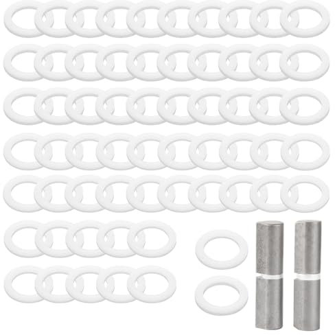 NXPUXP 60 Pièces Rondelles en Plastique Pour Portes de Chambre,Rondelles Nylon,Rondelles D'écartement en Nylon,Rondelles Entretoises Rondes(1 mm 30 pièces et 2 mm 30 pièces)