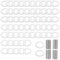 NXPUXP 60 Pièces Rondelles en Plastique Pour Portes de Chambre,Rondelles Nylon,Rondelles D'écartement en Nylon,Rondelles Entretoises Rondes(1 mm 30 pièces et 2 mm 30 pièces)