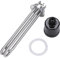 DERNORD Heizelement Tri-Clamp 220V 3000W DN50 2 Zoll Heizstab Tube Flansch aus Edelstahl mit Schwarzer Kunststoffabdeckung und Silikonring