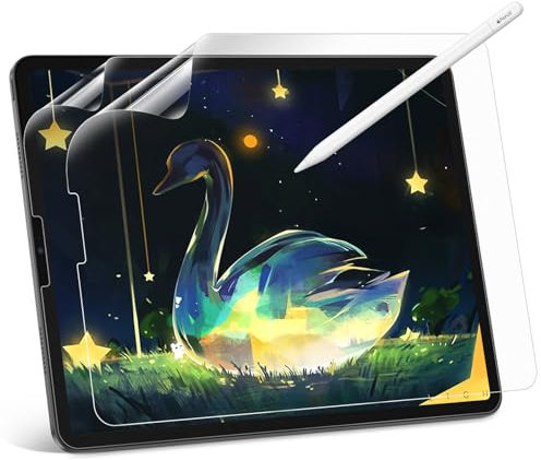[2 Piezas] Protector de Pantalla Efecto Papel para iPad Air 11 Pulgadas M3/M2 (7a/6a Gen. 2025/2024), Screen Protector para iPad air 11 Mate Antirreflejo/Antihuellas, Escribe y Dibuja Perfectamente