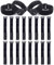 HAN-LBG 20 Pack Reusable Cable Ties 1 x 12 Inches, Self-Adhesive Hook and Loop Cable Straps with Buckle, Black Nylon Cinch Straps for Wire Management Organizing Cords Ropes Hoses