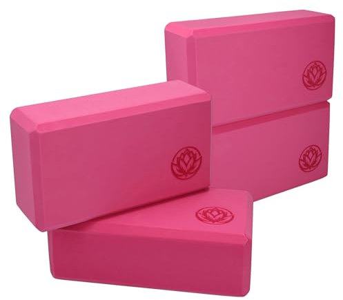 4x Yoga Block VonBueren | 22 x 12 x 7,5 cm je Yogablock | Yogablöcke für Damen und Herren aus EVA | Klötze für Pilates