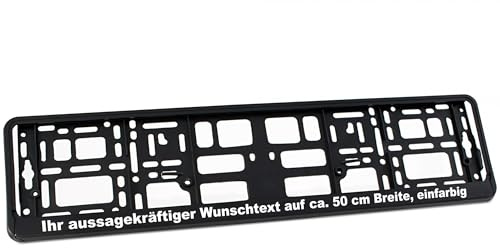 100 Stück Kennzeichenhalter mit Wunschtext einfarbig Bedruckt