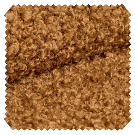 novely® ROLAND Kuschelweicher Bouclé-Polsterstoff - 560 g/m², Extra Volumen - Strapazierfähiger Möbelstoff - UV-Beständiger (7/8) Bezugsstoff - Pflegeleichte Meterware 1 lfm Farbe: 12 Orangebraun