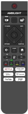 VINABTY 398GM10BEPHNE000CR Télécommande de Remplacement Compatible avec Philips Smart LED TV 43PUS8389/12 43PUS8909/12 48OLED759/12 50PUS8909/12
