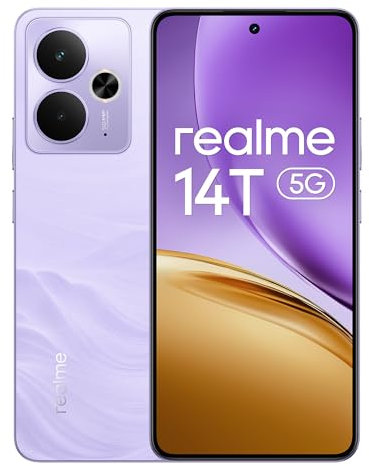 realme 14T 5G Smartphone 8+256GB Teléfono Móvil 5G, Batería 5260mAh 45W SuperVOOC, Dimensity 6300, Pantalla AMOLED 120Hz, Cámara 50MP, IP69, Púrpura
