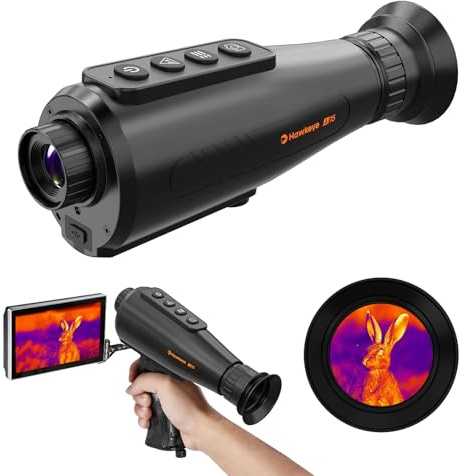 Thermisches Monokular für die Jagd, 384 x 288 Ai15 Monokular mit Nachtsicht, 3,6 cm (1,43 Zoll), großes AMOLED-Display, thermische Nachtsicht mit WLAN-Hotspot/STA/Mikrofon