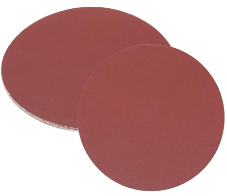 sourcing map 8pcs 250mm PSA Sanding Discs, 120 Grits Aluminum Oxide Self Adhesive Stick Back Sandpapers, No-Hole Round Wet/Dry Sander Papers, Sand Auto Car Paint, Wood, Metal