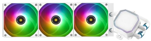 TR-Thermalright Frozen Prism 360 White ARGB Liquid CPU Cooler, 360 mm Aio Cooler, 3x120mm PM Fan-2000RPM, per AMD AM4/AM5, Intel LGA1851/1700/1150/1151/2011