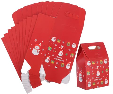 BELLIFFY Weihnachtsgeschenkboxen mit Traditionellem Design Vielseitig Verwendbar 10 Stück aus Papier als und Bonbonbox für Weihnachtsfeiern und Kleine Geschenke