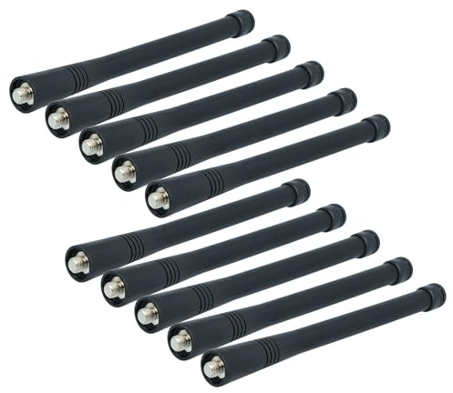 vhbw 10x Antenne kompatibel mit Motorola GP328 | GP330, GP340, GP360, GP3688, GP344, GP360-11b, GP380, GP338 Plus Funkgerät - 15,1 cm Schwarz