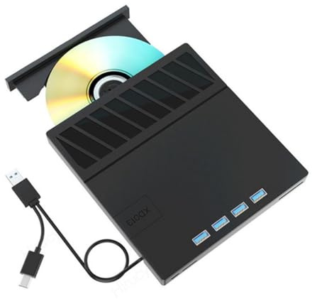 Quzenn USB 3.0 Type-C Moltiplicazione unità Ottica Blu-Ray Esterna Lettore CD/Dvd/BD -/+RW Masterizzatore Lettore di Masterizzazione per PC Portatile