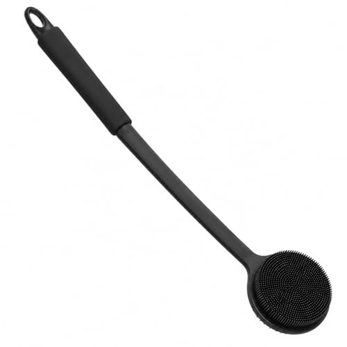 Mulbijeo Spazzola Schiena Doccia, Materiale in Silicone Alimentare, Resistente Alla Muffa & Facile da Pulire, Spazzola Doccia Schiena, Coda di Spazzola Multifunzione A Doppia Faccia, Spugna Silicone