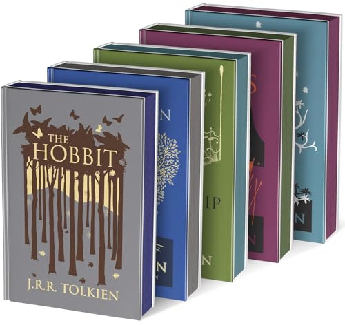 Collector's Edition, The Hobbit, The Silmarillion, The Fellowship of the Ring, The Two Towers, The Return of the King (The Lord of the Rings Vol. 1-3), 5 Books Set, by J.R.R. Tolkien