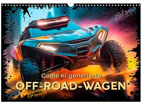 Coole KI-generierte OFF-ROAD-WAGEN (Wandkalender 2025 DIN A3 quer), CALVENDO Monatskalender