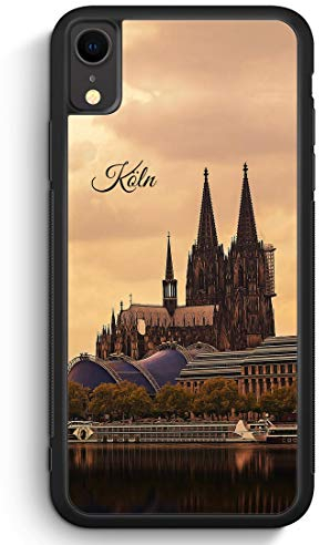 MUNIQASE Panorama Köln Kölner Dom - Silikon Hülle für iPhone XR Cover - Motiv Design Skyline Silhouette Schön - Handyhülle Schutzhülle Case Schale