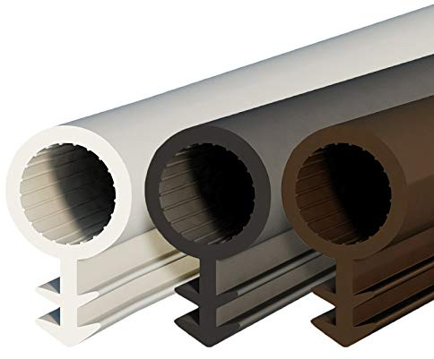 DQ-PP SCHLAUCHDICHTUNG – schwarz – 5 Meter – TPE Gummi – STD-03 – Schlauchdurchmesser: 8mm – Nutbreite: 3mm – Zimmertürdichtung Gummidichtug Zargendichtung Dichtprofil