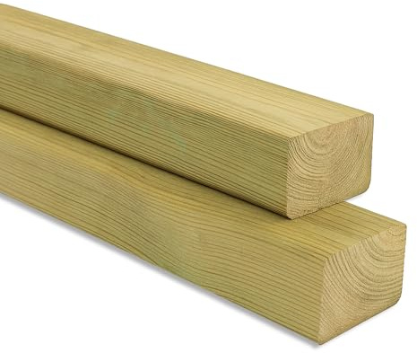 Gartenwelt Riegelsberger Madera estructural de pino impregnada, cepillada por las 4 caras, lisa, 40 x 70 mm, longitud 110 cm