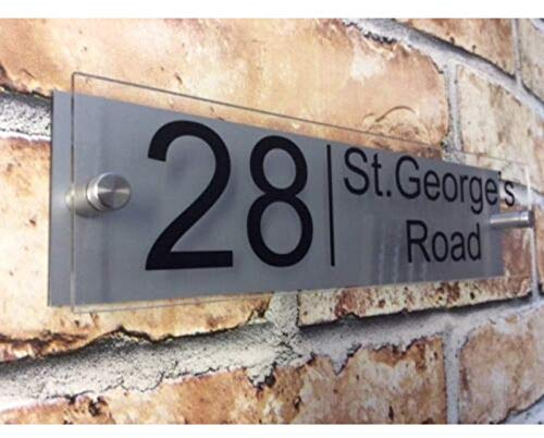 Be-Creative Placa para puerta de cristal con efecto de aluminio, personalizable