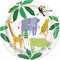 Unique Party- Assiettes en Carton Écologiques-23 cm-Fête à thème Safari Animalier-Paquet de 8, 73925EU, Multicolour