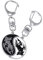 Holibanna 2 Pièces Porte-clés Vintage Pendentif Couple Bff Loup Keychain Cadeau Porte-clés En Vrac Porte-clés Yang Casse-tête De Chat Hommes Et Femmes Blanche Amitié Métal Alliage De Zinc