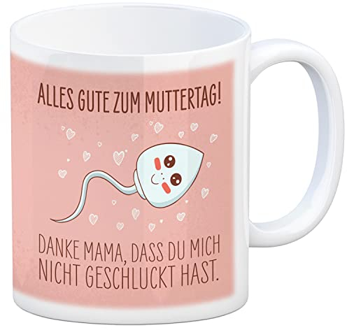 Danke Mama, dass du mich nicht geschluckt hast Kaffeebecher zum Muttertag versaute Tasse mit Spermium als Geschenk für die Mama zum Muttertag um ihr eine Freude zu machen