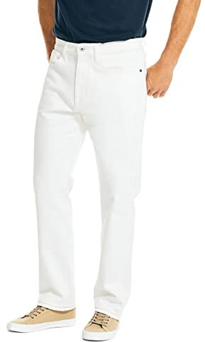 Nautica mens Nautica Vintage Straight Stretch Denim Jeans, Glacier Bay Wash, 32 US