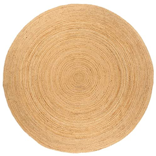 vidaXL Alfombra Redonda Tapete Pasillo Entrada Vestíbulo Galería Estera Salón Dormitorio Interior Oficina Suelo Yute Trenzado 210 cm