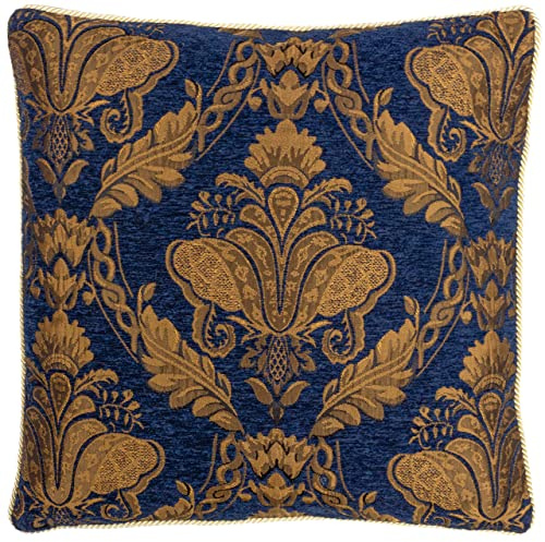 Paoletti Shiraz Polyester Filled Cushion, Navy, Square