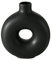 Boltze Vasen Set Lanyo (Farbe schwarz, Blumenvase aus Keramik, runde Form, Maße 17x7x20 cm, Deko-Vase) 2010842