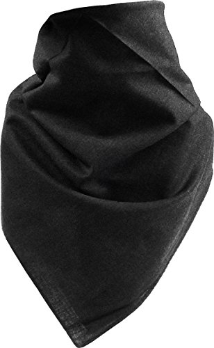 Harrys-Collection Unisex Bandana Uni Farben 100% Baumwolle! 52 X 52 cm, Farbe:schwarz