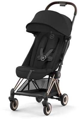 Coya - Poussette Citadine Ultra Compacte - Châssis Rose Gold et Siège Sepia Black | CYBEX