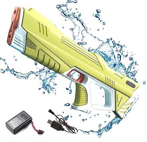 Elektrische Wasserpistole für Kinder und Erwachsene, leistungsstark, hohe Kapazität, Wasserpistolen, One Button Spielzeug für den Strand, Sommer, Wasserblaster, Kampf, Spielzeug auf dem Wasser, Grün