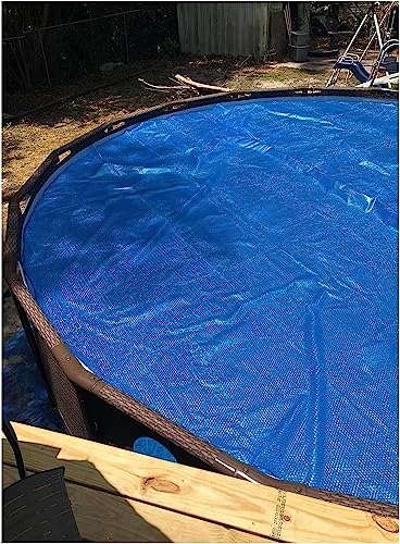 SAFWEL Protecteur de Piscine Anti - poussière Bâche à Bulles pour Les piscines Hors Sol, Piscine à entrée Circulaire Bleu 9m 7m 6m 5m 4m 3m 2m Diamètre (Size : 8.5m/28ft)