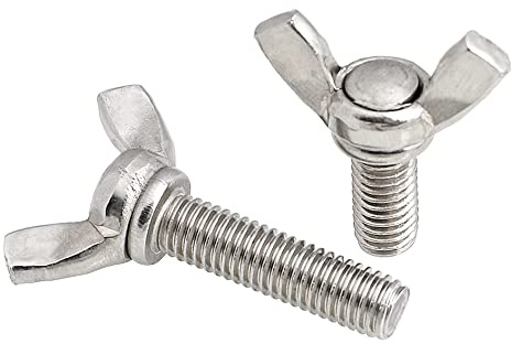 Lot de 20 vis papillon métriques en acier inoxydable 304 M4 x 30 mm, vis à pouce, vis à ailettes
