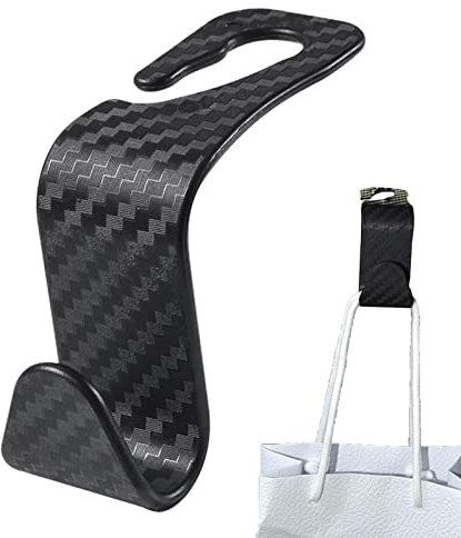 Auto-Haken, 3,542,56 cm, schwarze Aufbewahrung, tragbarer Auto-Organizer-Haken, Auto-Taschen-Aufhängehaken, Kopfstützenhalterung, Autohaken für Kleidung