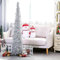 Albero di Natale Pieghevole con Paillettes da 120cm per Albero di Natale Pieghevole per Camino, Appartamento, Decorazioni Natalizie(Argento)