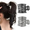 2 Stück Metall Haarklammer,Pferdeschwanz Haarklammern für Langes Haar Rutschfest Hohle Klein Haarspange Schwarz Hair Clip Silber Claw Clip für Hoher Pferdeschwanz Frauen Mädchen Hair Accessories