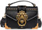 DEEVORCA Moda Borsa A Tracolla Donna Vintage Metallo Testa Leone Decorazione Borsetta Casuale Crossbody Bag PU Pelle Borsa Messenger Viaggio Shopping Lavoro Festa Borsa A Spalla Nero