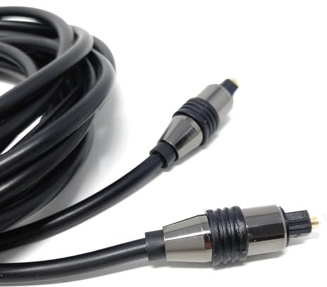 DRUT 20m Digital Optical Audio Toslink Cable, Compatible with TV, Soundbar, Game Console, DVD Player, PC 65ft Black