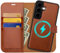 OCASE Samsung Galaxy S24 Hülle(2in1) Leder Stoßfestes Case [Abnehmbare magnetische Hülle] [Kabelloses Laden] [Kartenfach] Handyhülle RFID Schutzhülle Etui Klapphülle 6,1 Zoll Braun