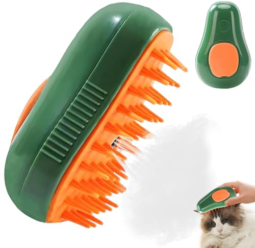 YOUYIKE Katzenbürste Hundebürste mit Dampf, 3-in-1 Dampfbürste Katze, Dampfbürste Pflegebürste, Haustierbürste, Spray Katzenbürste für Katzen Hunde Massage Selbstreinigung