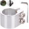 FZGLHQQ Bicycle Seatpost Clamp, Heavy Duty Double Layer Clamp Quick Release, 31.8mm Diameter, Silver